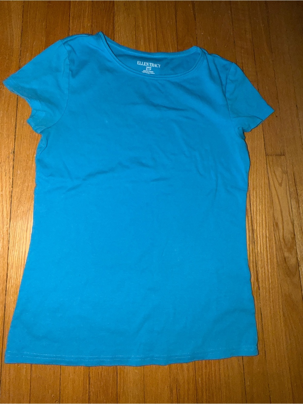 Ellen Tracy Light Blue Short Sleeve Crew Tee